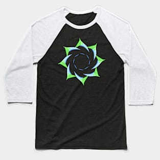 Green and blue Star Baseball T-Shirt